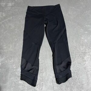 Lululemon Leggings Womens 6 Black Movement Crop Pants Yoga Gym Athletic Active